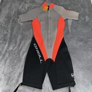 O'Neill Wetsuit Catalyst Short Sleeve Zip Back Size 8 Black